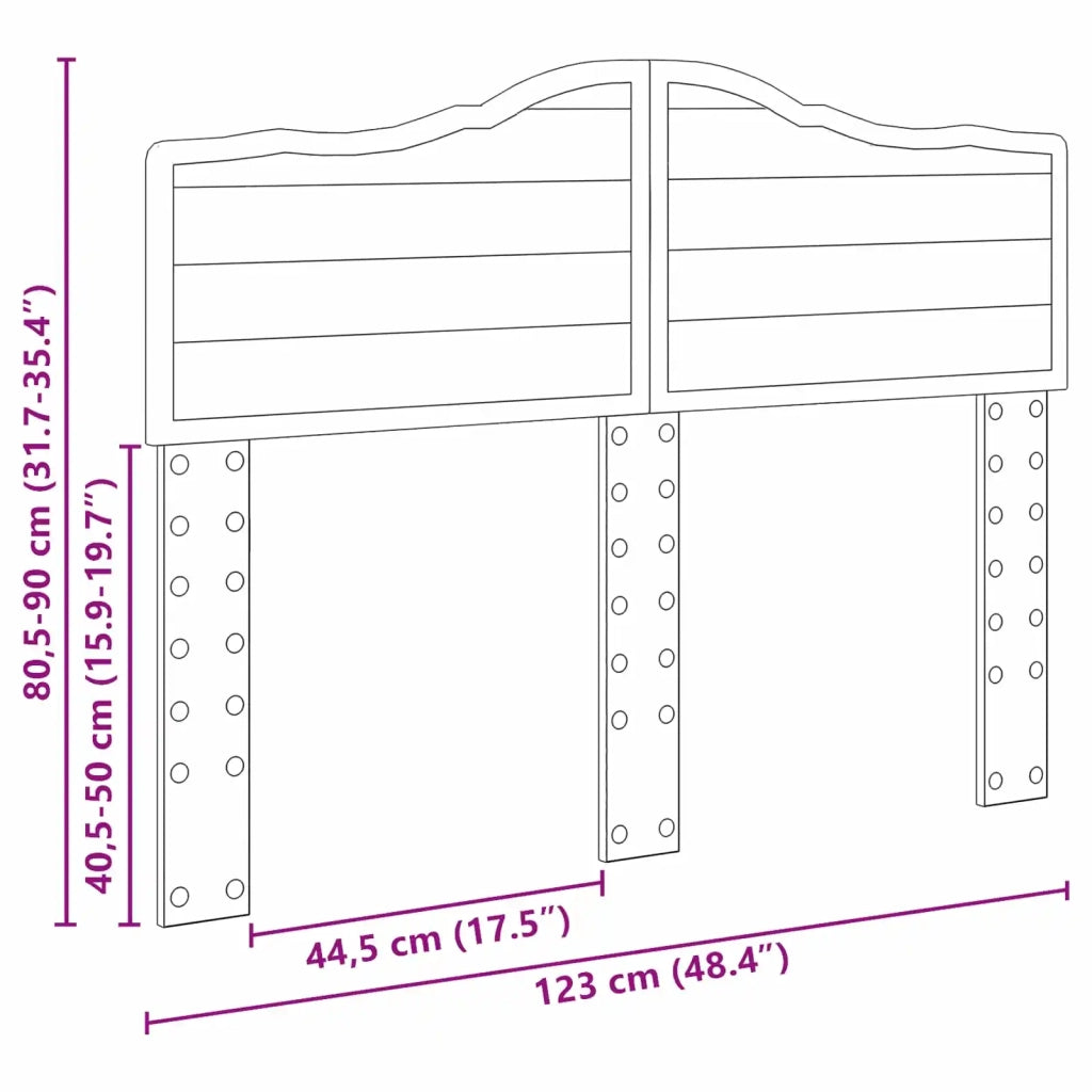 Testiera | Testata Grigio Sonoma Legno multistrato