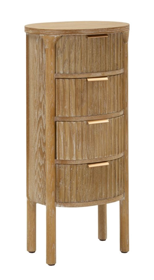 Cassettiera Goteborg cm 38x33,5x82 - Mobile a 3 Cassetti in Legno e Ferro - Organizzatore Moderno per Piccoli Spazi
