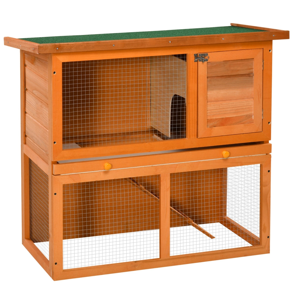 Gabbia Conigli a Due Piani ¨C Minimal ¨C Legno Abete 90x45x80 cm