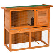 Gabbia Conigli a Due Piani ¨C Minimal ¨C Legno Abete 90x45x80 cm