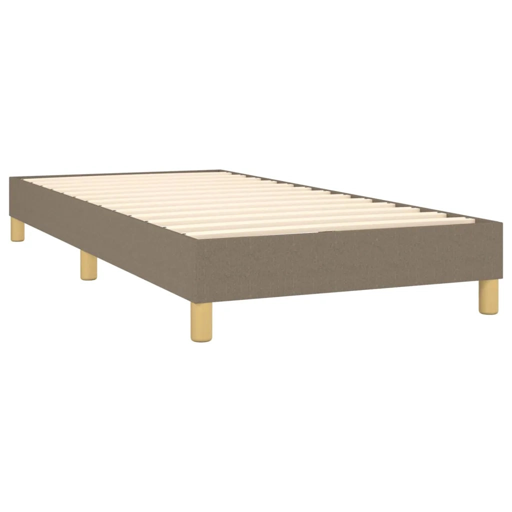 Letto a Molle con Materasso e LED-Struttura Letto con Materasso Tortora 100x200cm in Tessuto 527752