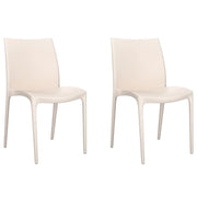 Sedie da Giardino 2 pz | Sedie da Esterno Crema 50x46x80 cm in Polipropilene