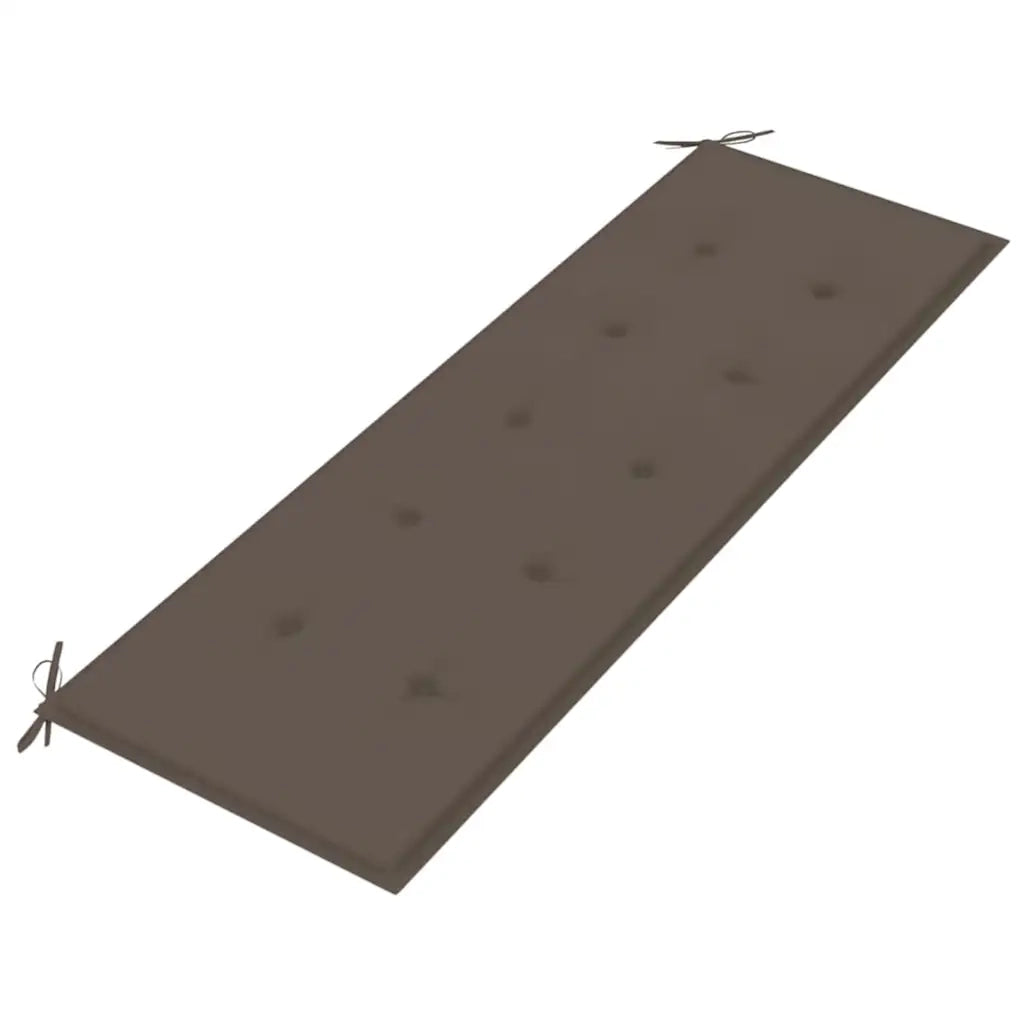 Panca da Giardino | Panchina Batavia con Cuscino Tortora 150 cm Legno Massello Teak