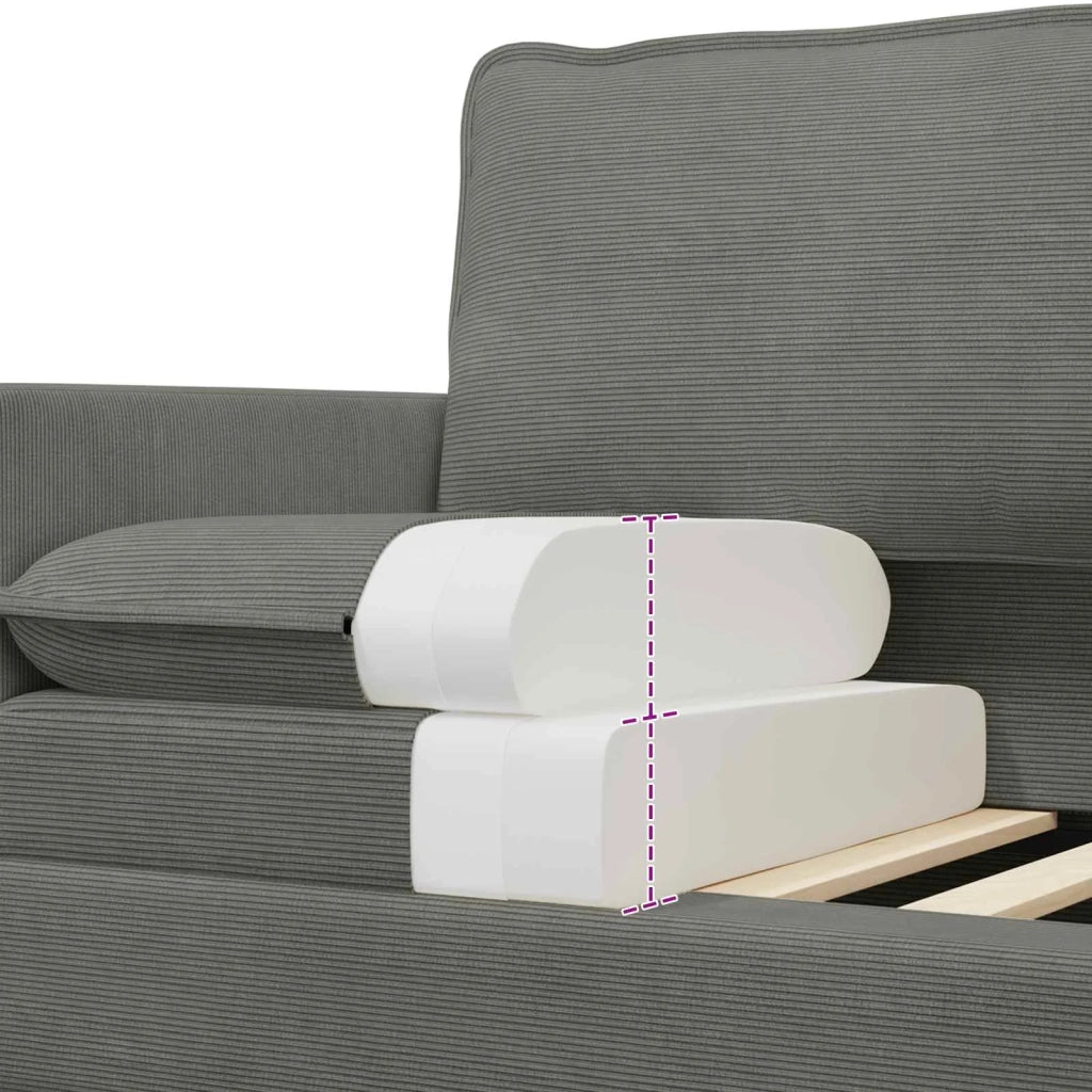 Set di divani 2 pcs Grigio Chiaro Tessuto 3417041
