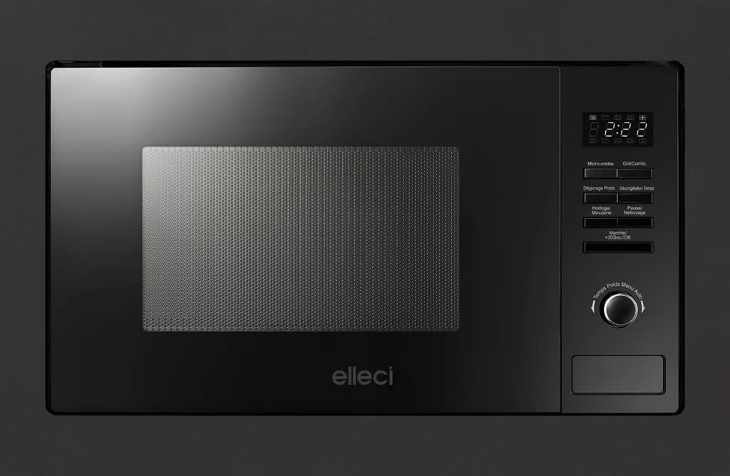 Forno a microonde da Incasso Plano ELLECI MW FGSP28159WS Multifunzione 60 cm Capacità 28L Classe A+ Granitek Antracite 59