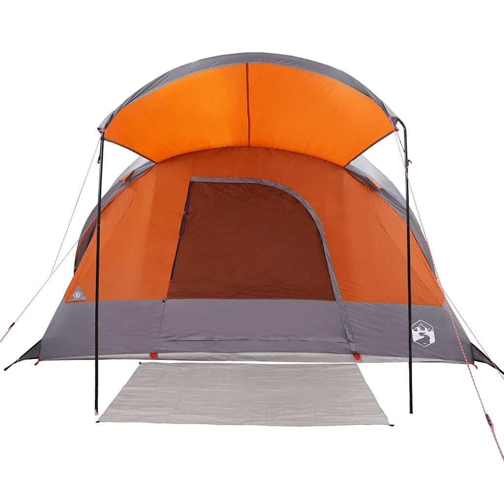 Tenda Familiare a Tunnel 8Persone Grigia Arancione Impermeabile 4009551