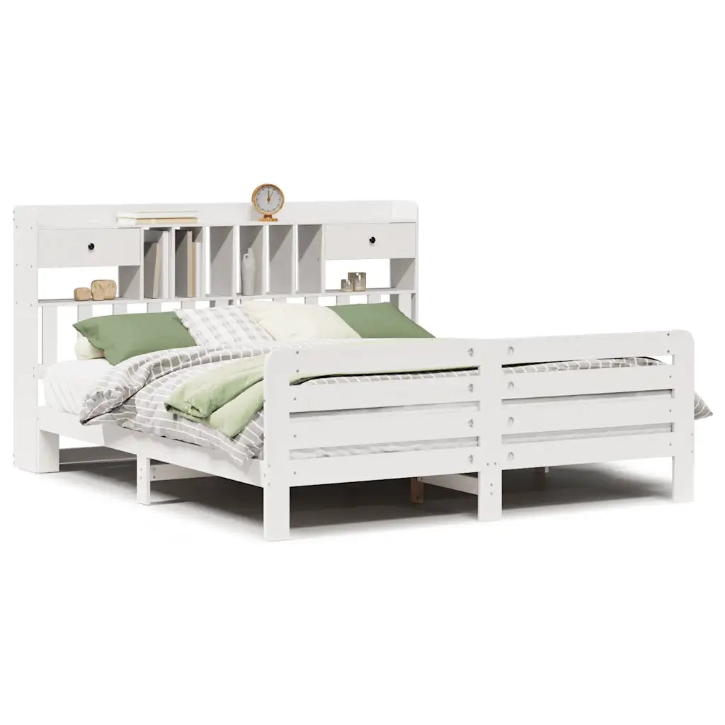 Giroletto con Libreria senza Materasso 180x200 cm in Legno Pino 3309972