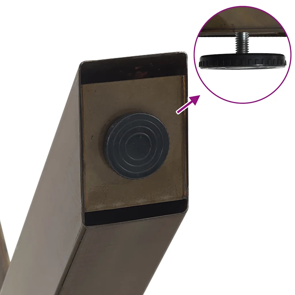 Gambe per Tavolino da Caff¨¨ a Forma di X 2 pz-Set di 2 Gamba per Tavolo Acciaio Naturale 28x(42-43) cm Acciaio 497643