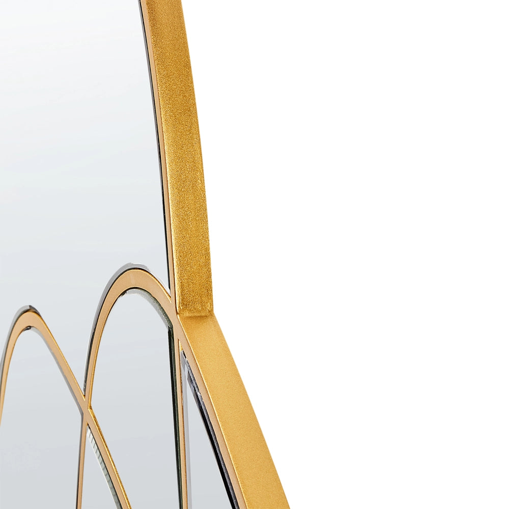 Specchio da parete in vetro oro MDF 99 x 89 cm Forma irregolare