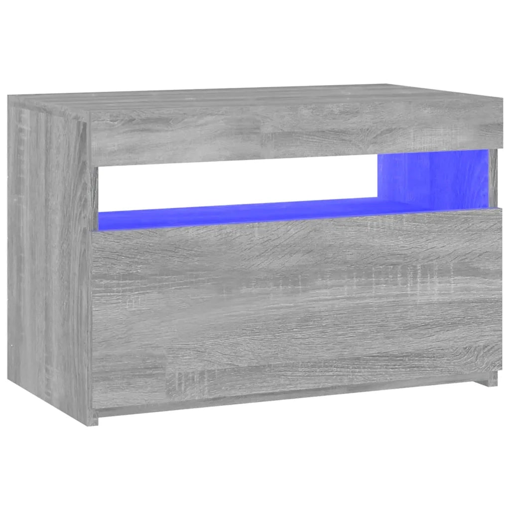 Mobile TV | Armadietto TV | Mobile Porta TV con Luci LED Grigio Sonoma 60x35x40 cm