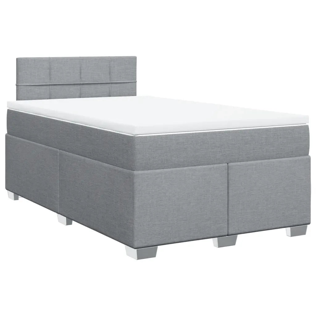 Giroletto a Molle con Materasso Grigio Chiaro 120x200cm Tessuto 3288155