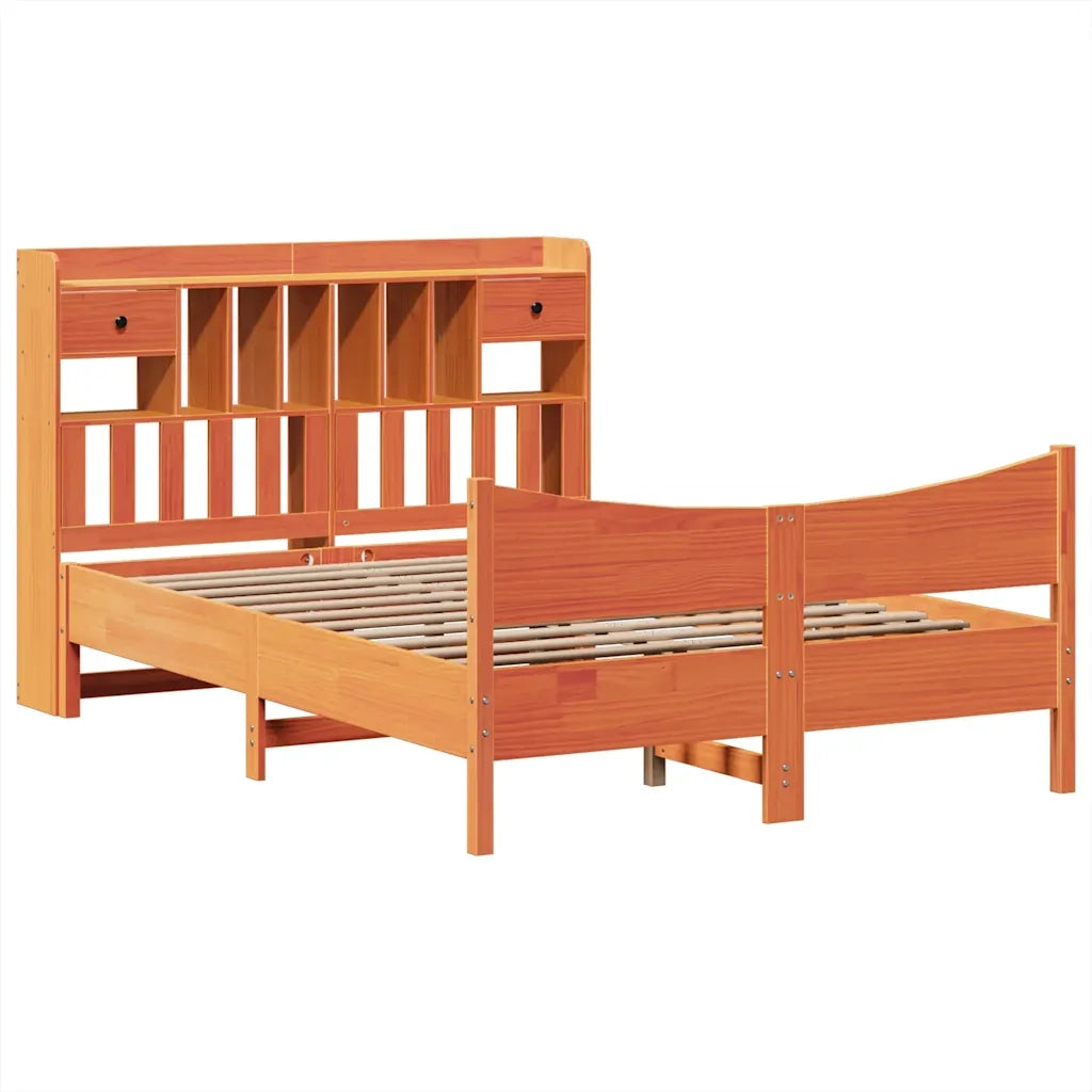 Giroletto senza Materasso Marrone Cera 150x200 cm Legno di Pino 3323376