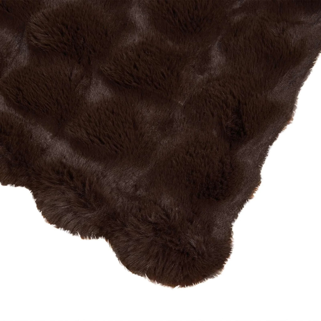 Coperta antiscivolo in sintetica di coniglio Olite Cammello 42021794