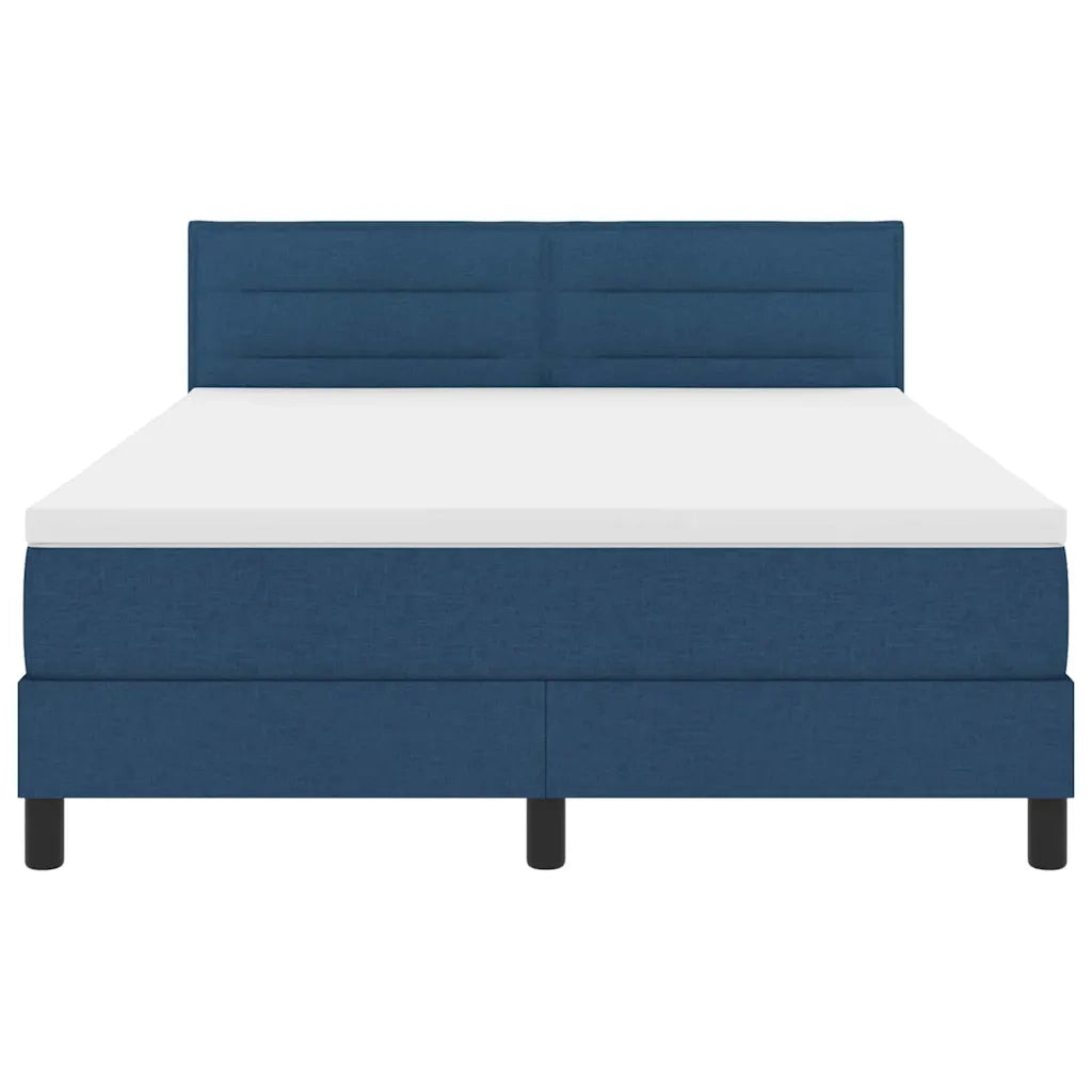 Letto a molle con testiera Blu 140 x 190 cm Tessuto 3338614