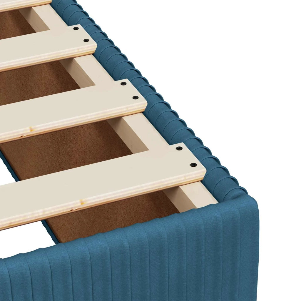 Letto box spring con materasso Blu Scuro 80 x 200 cm Velluto 3451575