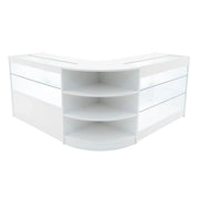 Set Banconi Bianco Calliope LED K1200 C1200 LM60 Vetrina con Ante Scorrevoli