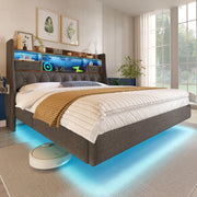 letto imbottito lino grigio 180 x 200 cm
