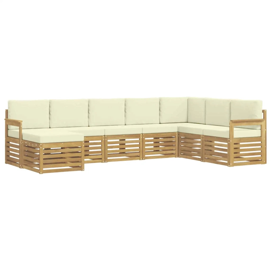 Set di divani da esterno 8 pcs Bianco e Crema 3392300