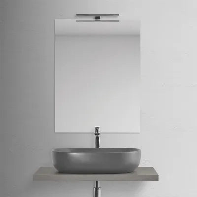 Mensolone bagno 80 cm grigio cemento per lavabo da appoggio Master