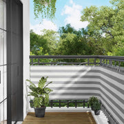 Schermo da balcone-Pannello per balcone 75 x 300 cm Oxford alu rivestito in PU