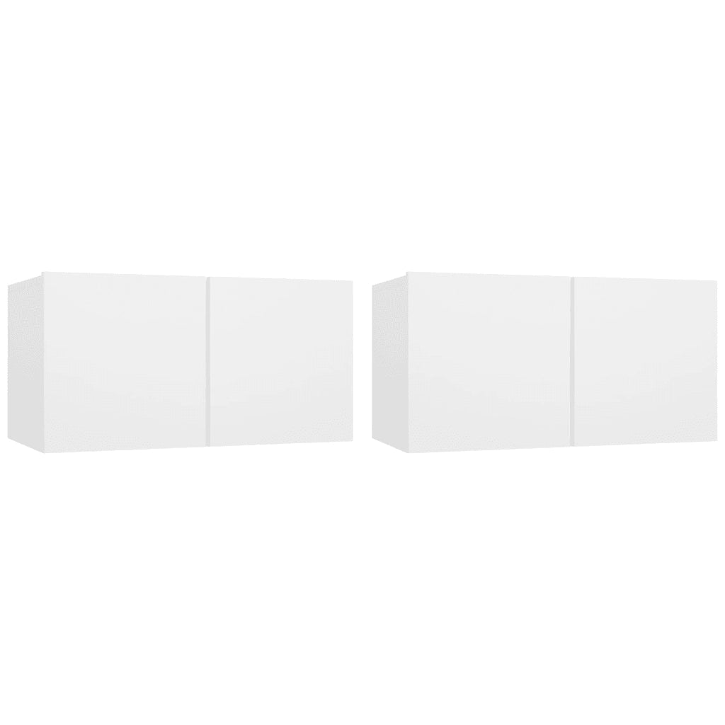 Set di Mobili Porta TV 4 pz Bianco in Legno Multistrato 3114526