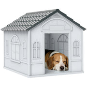 Casetta per cani esterno in plastica bianco ¨C Minimal ¨C 65x75.7x63 cm