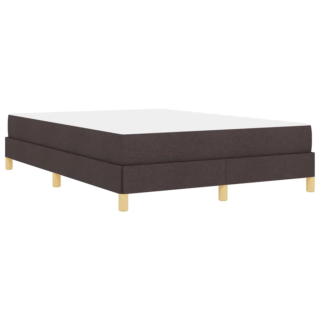 Letto a molle con materasso Marrone Scuro 140 x 190 cm Tessuto 3398566