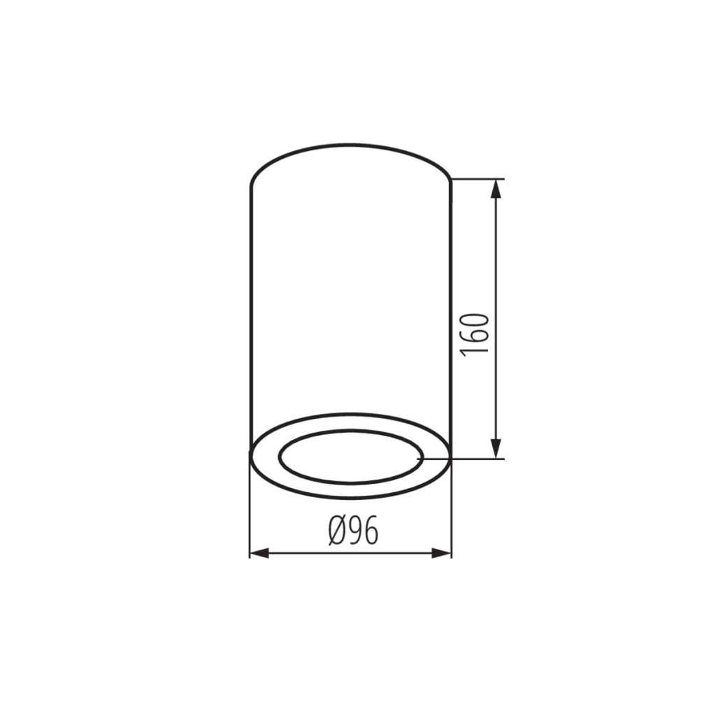 Spot plafoniera bianca tonda 16cm IP65 E27 20W Kanlux