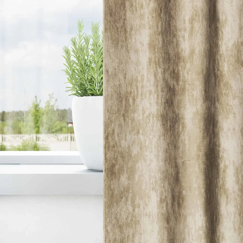 Tende in Velluto con tende 2 pcs Crema 245 x 140 cm Velluto 4107736