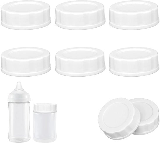 Doppi flessa 6 pezzi - Coperchio sostitutivo - Biberon - Viaggio - Archiviazione - Materiale PP/Silicone - Coperchioni biberon