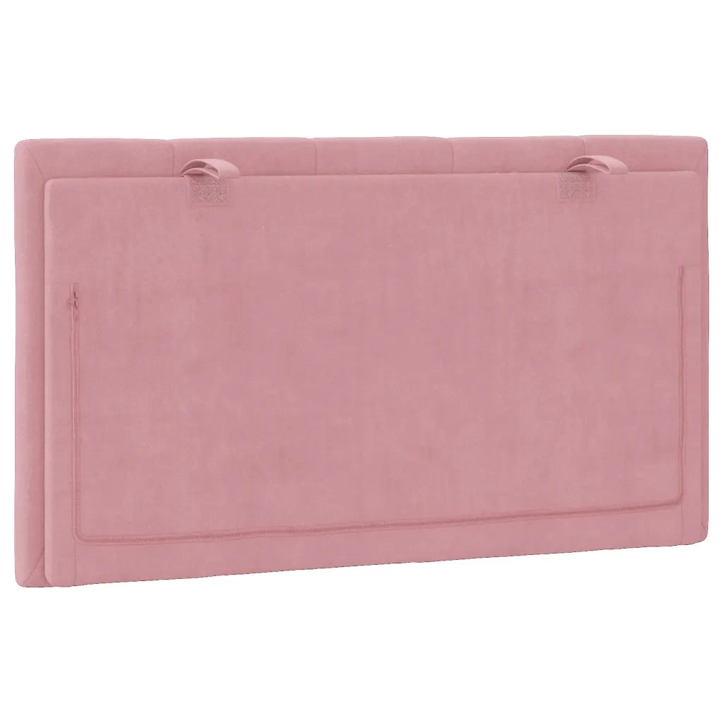 Cuscino Testiera Hanko Rosa 80 cm in Velluto 374648