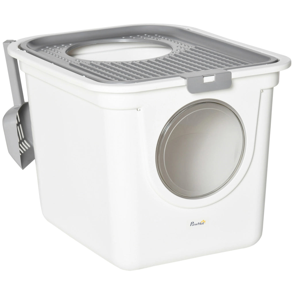 Lettiera chiusa per gatti con doppio ingresso ¨C Xylo ¨C 44x55x39 cm bianco