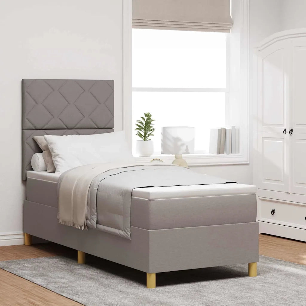 Letto a Sorgente LED con materasso Talpa 80 x 200 cm Tessuto