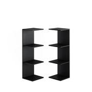Vicco Scaffale a muro Nero 30 x 95 cm Set di 2