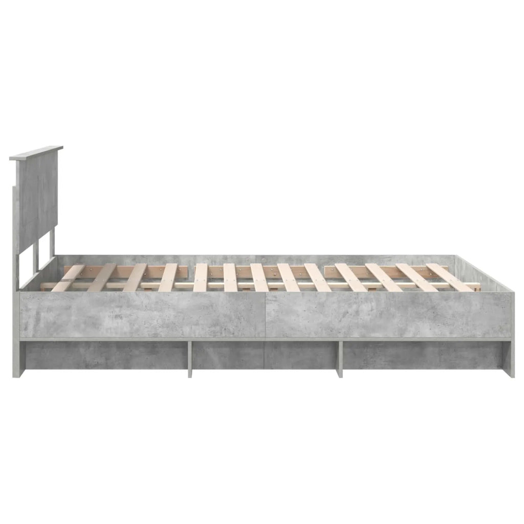 Struttura del letto con testiera Grigio cemento 160 x 200 cm 3408833