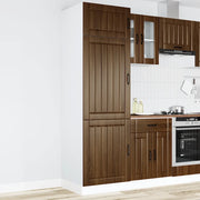 Armadio da Cucina-Credenza da Cucina Lucca Rovere Marrone in Legno Multistrato
