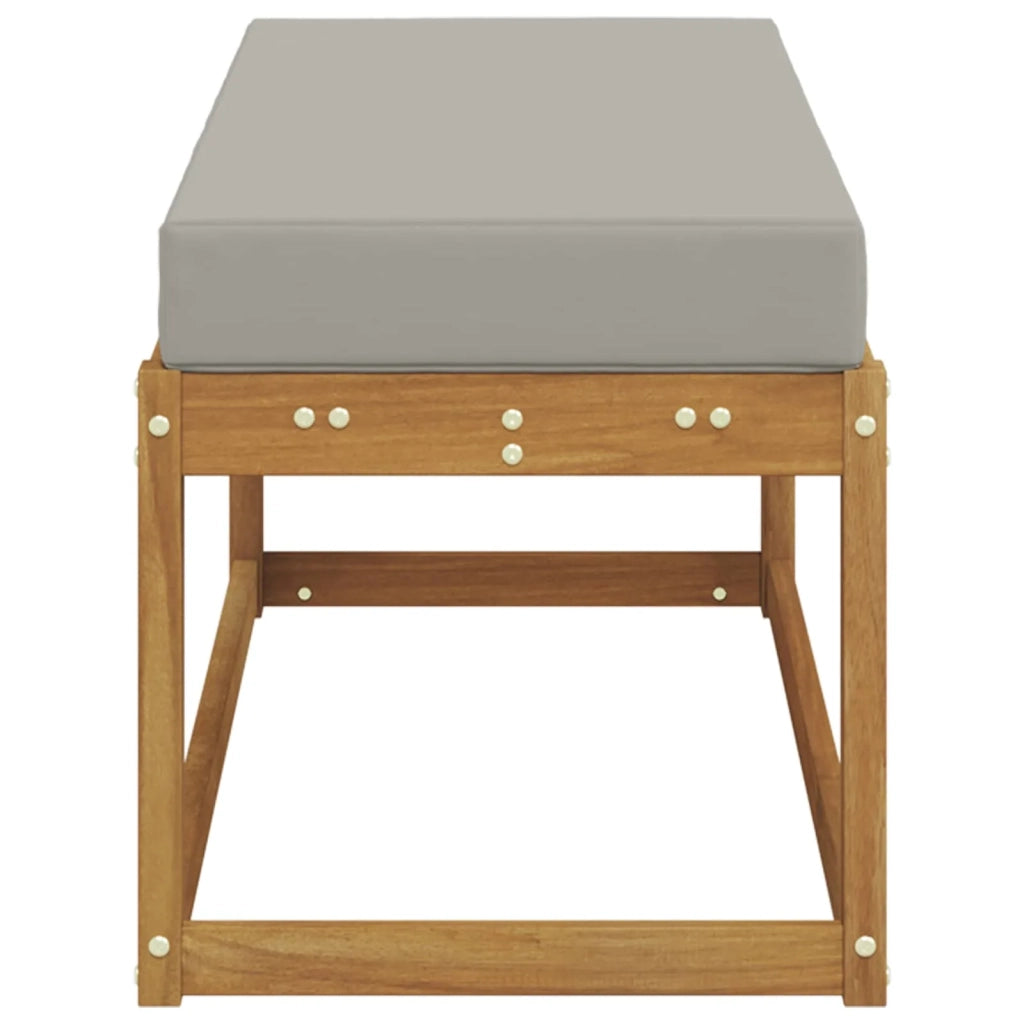 Panca Sgabello Grigio Naturale e Chiaro 115 x 43 x 37 cm CFW6240869
