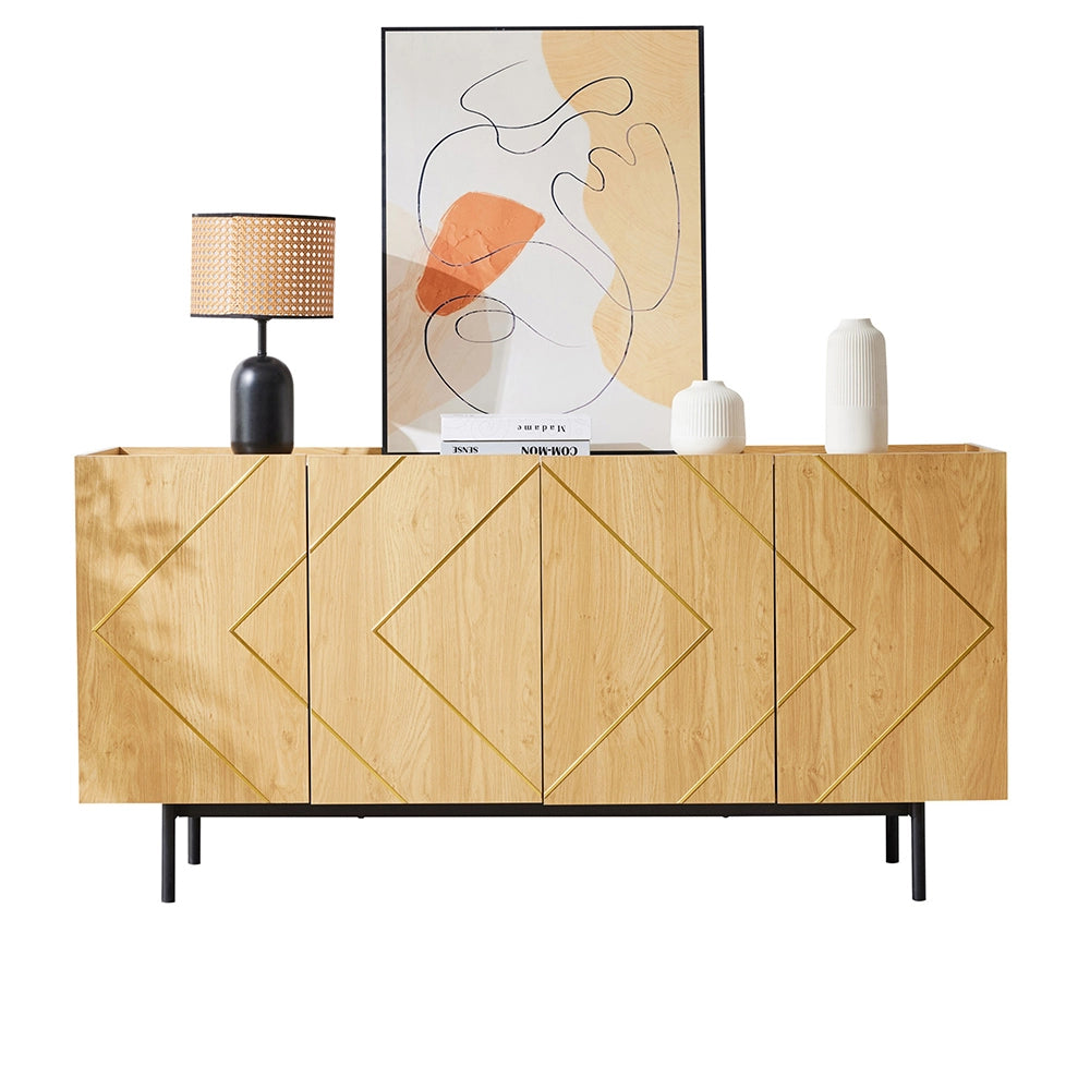 Buffet - Xylo - 4porte legno naturale 160x40x78cm