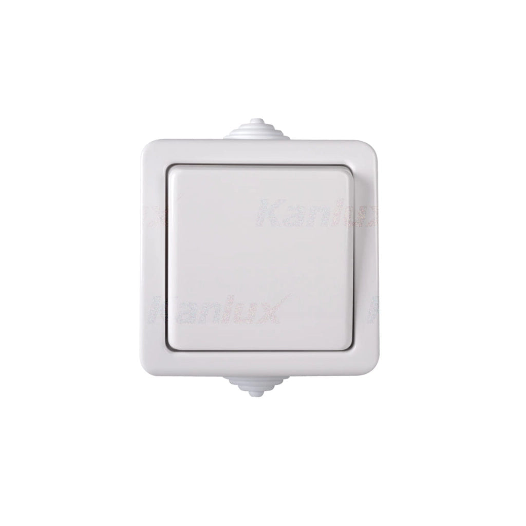Interruttore a pulsante bianco IP54 Kanlux TEKNO 33498