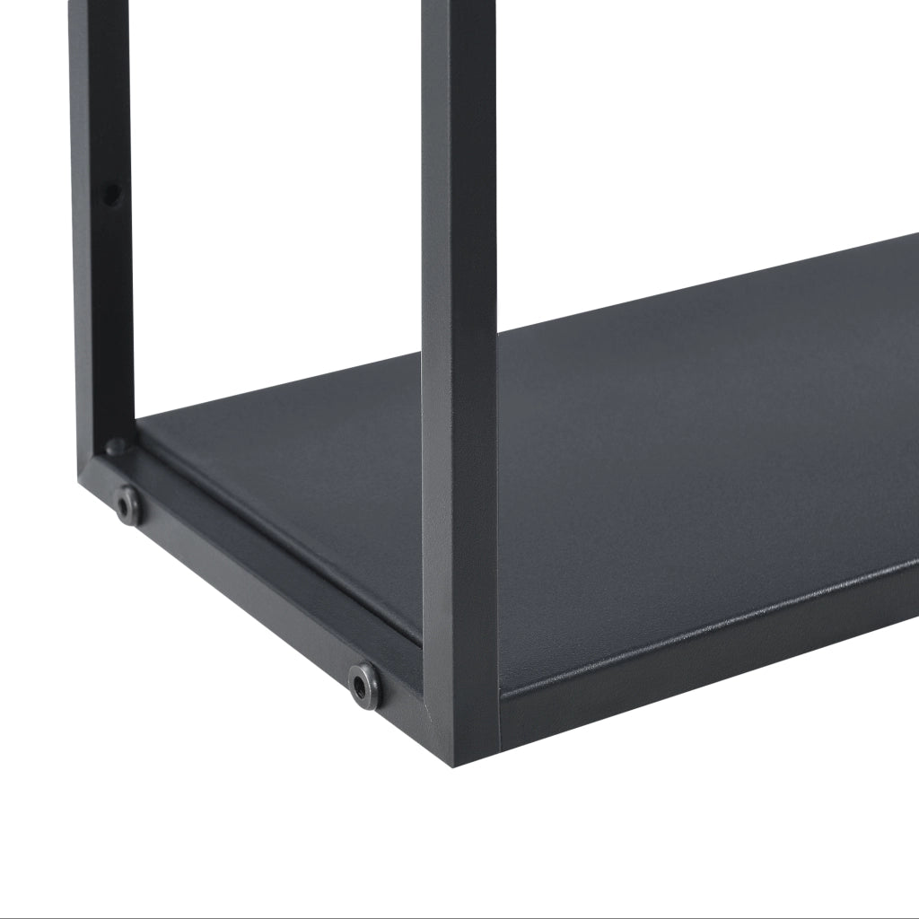 Scaffale da Parete Jelsa in Ferro Libreria Sospesa con 9 Scomparti 160x18x110 cm Nero [en.casa]