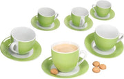 Set di tazze e tazze per 6 persone - 200 ml set di porcellana per tè e caffè