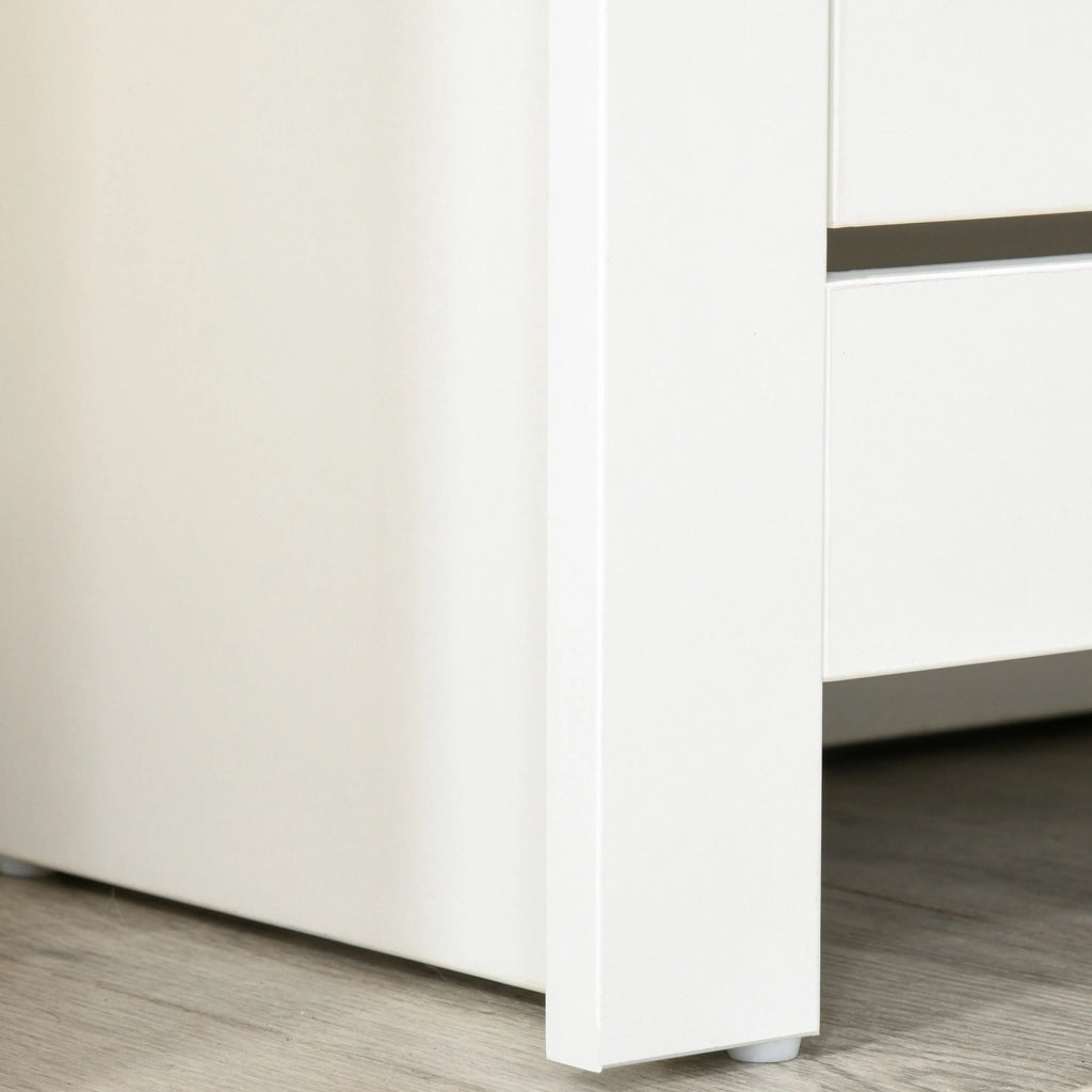 Scarpiera con cassetti e ripiani ¨C Minimal ¨C Bianco 72x26x80 cm
