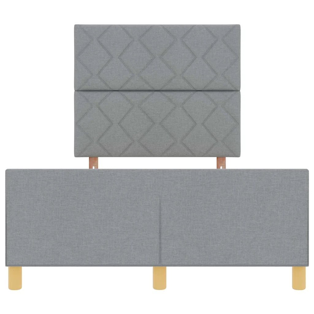 Struttura del letto Grigio chiaro 120 x 190 cm Tessuto