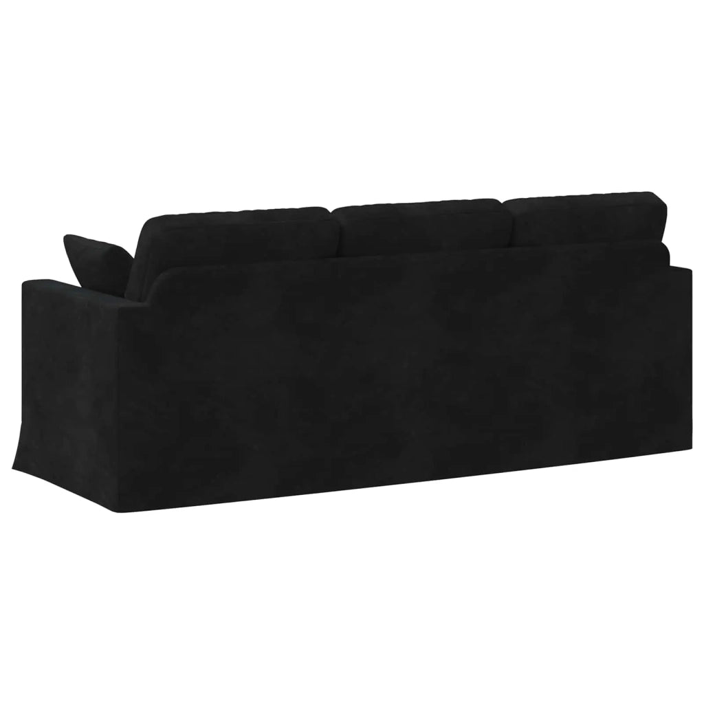 Divano Nero 198 x 78 x 80 cm Velluto 42024437