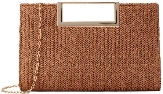 Borsa da Sera per Donna in Tela Estiva con Clutch per Festa e Vacanze di Matrimonio