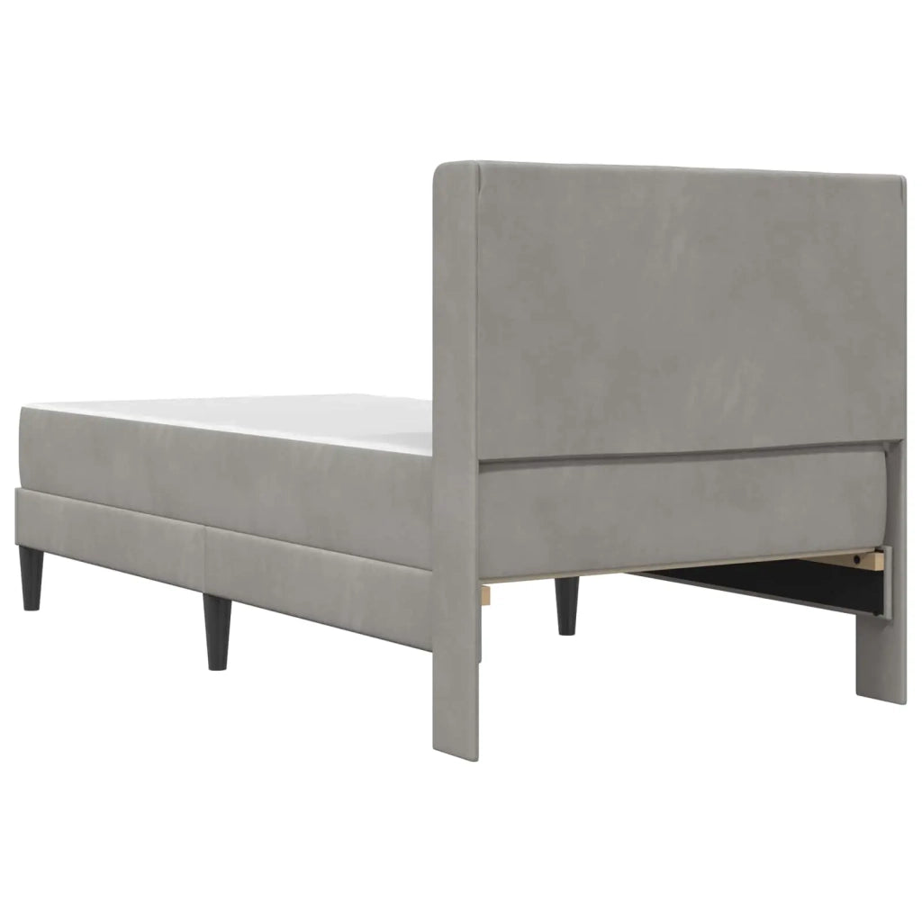 Struttura letto con materasso Grigio chiaro 90 x 190 cm Velluto 3415244