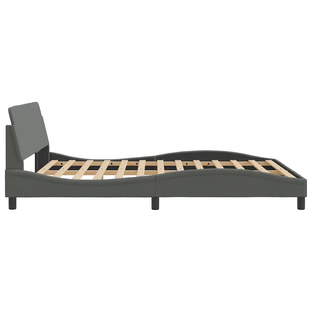 Giroletto-Struttura Letto Dover Grigio Scuro 160x200 cm Tessuto