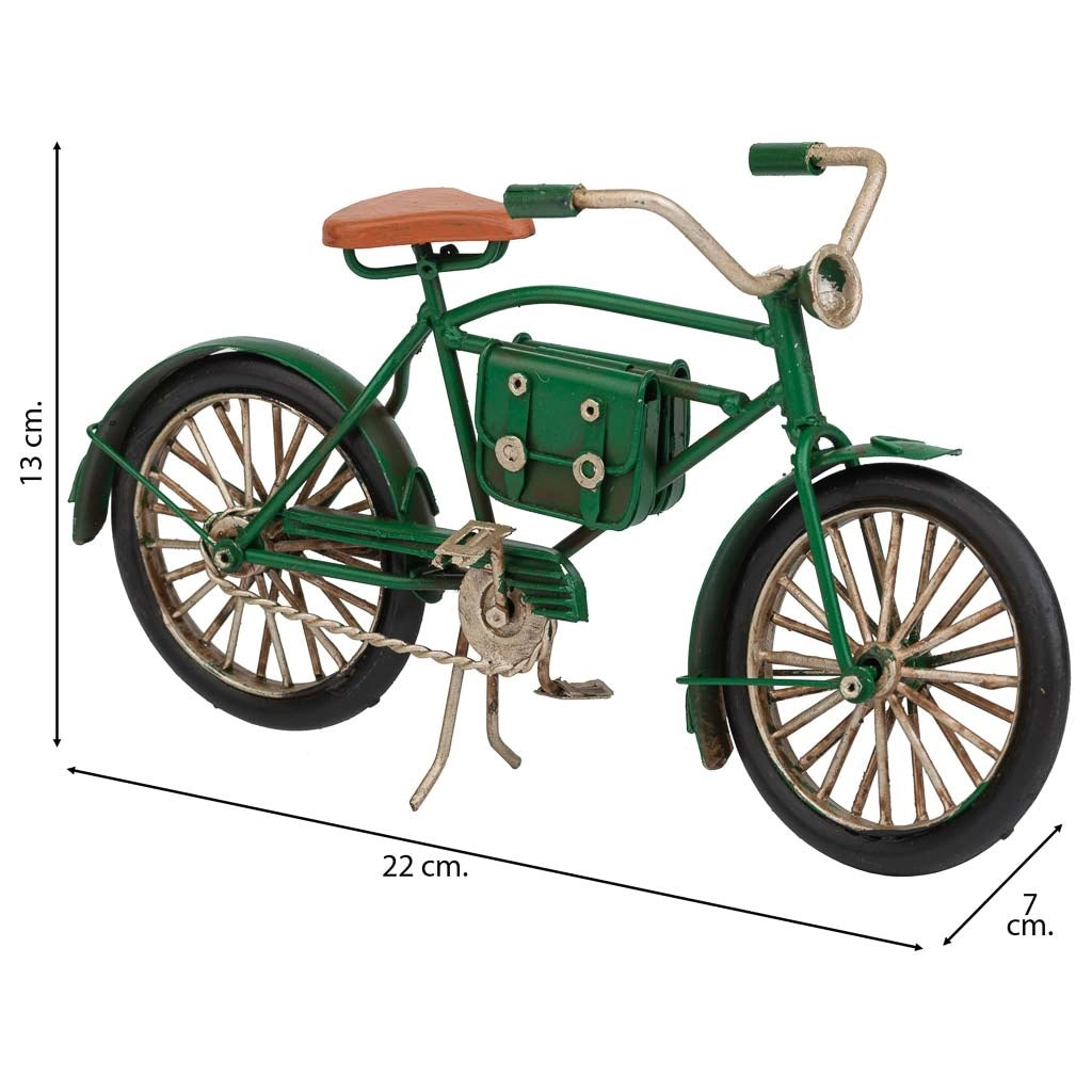 Bicicletta metallo verde 22x7x13h