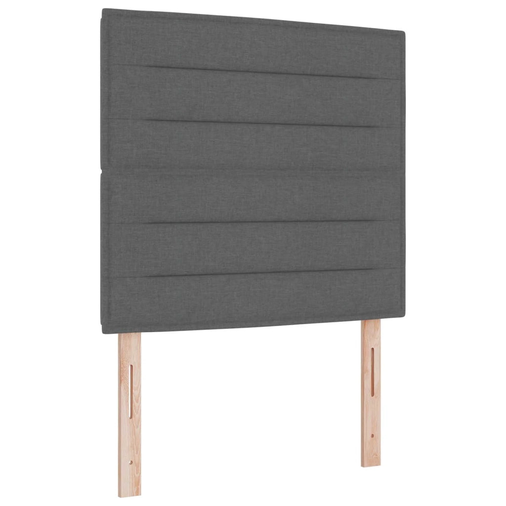 Letto box spring con materasso Grigio Scuro 90 x 190 cm Tessuto 3455232