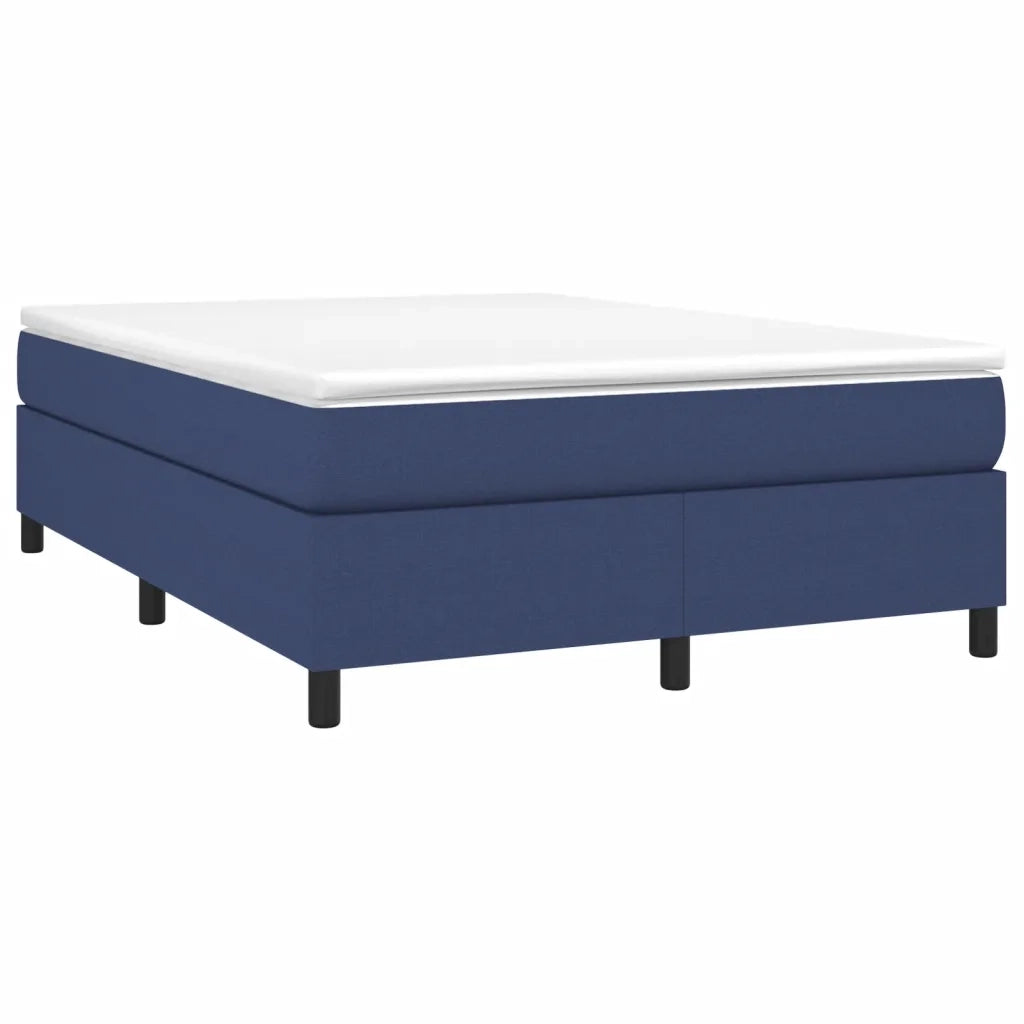 Letto matrimoniale | Letto per adulti | Struttura Letto a Rete a Molle Blu 140x190 cm in Tessuto